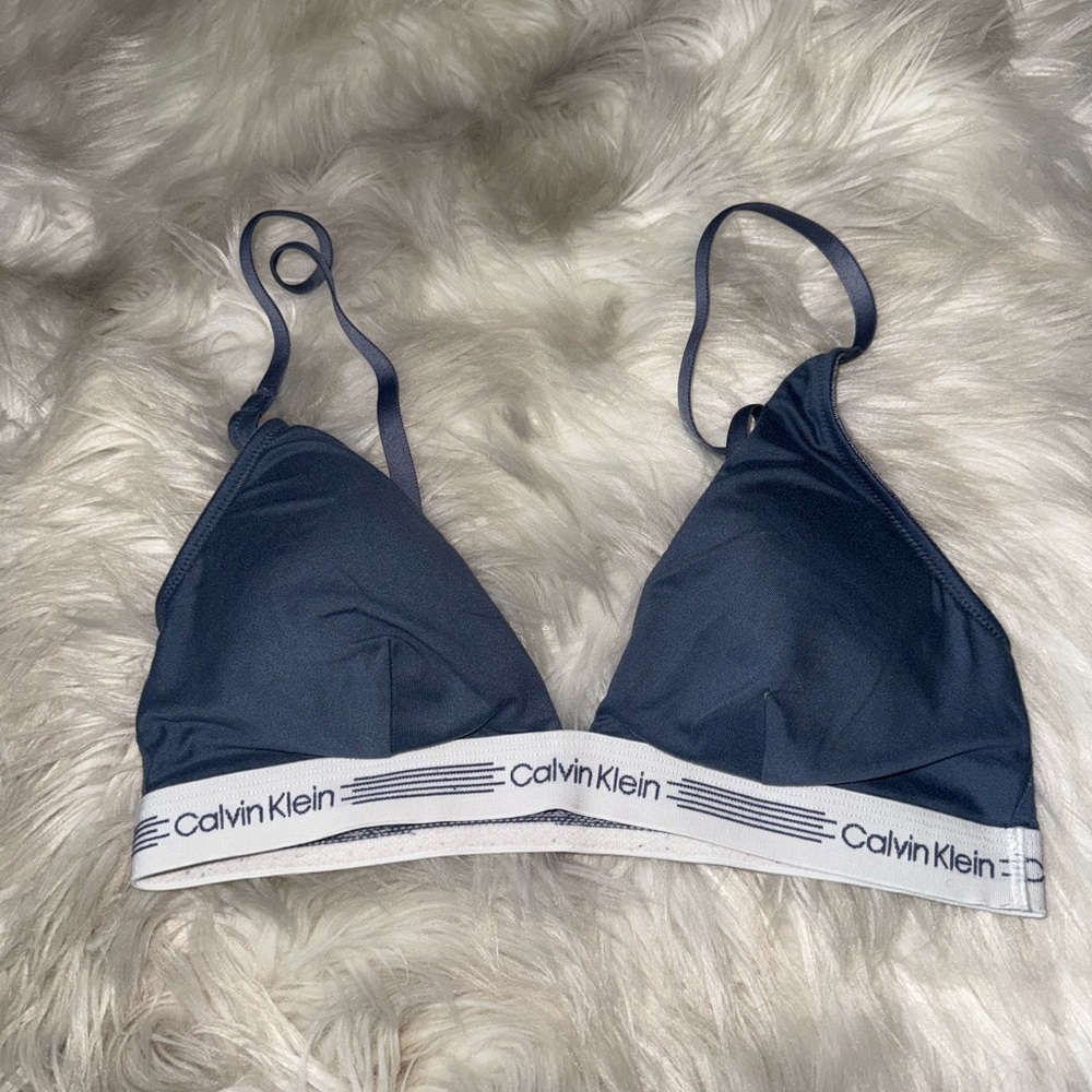 Calvin Klein Dark Blue Triangle Bralette